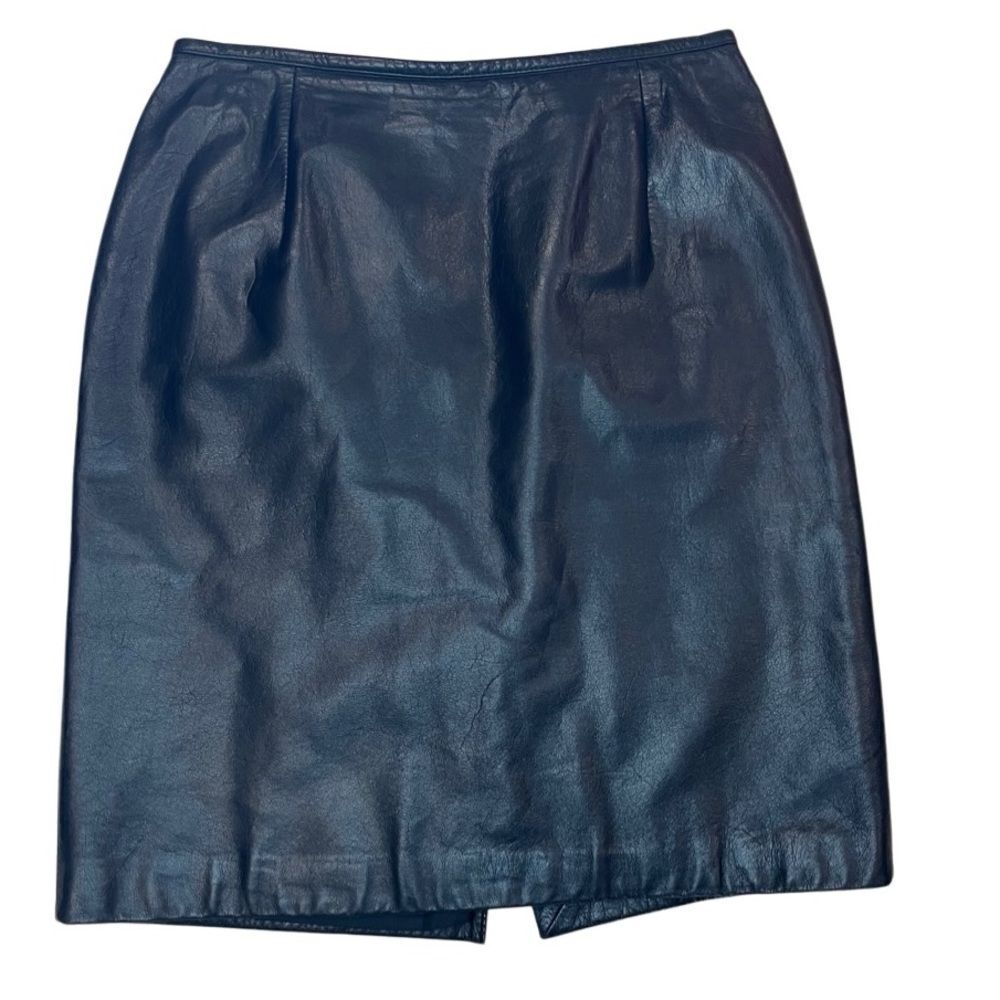 Lauren Ralph Lauren leather pencil skirt Women's size 8P vintage